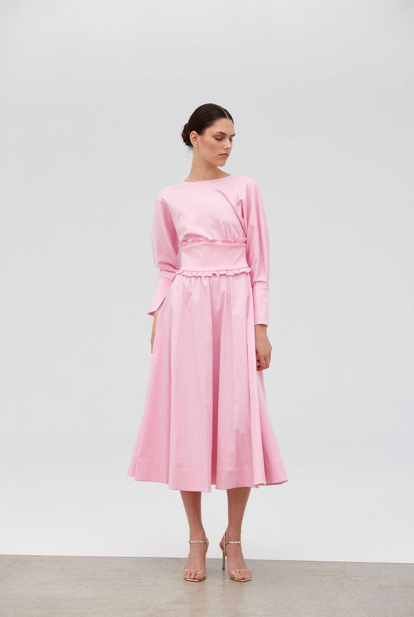 Vestido fajín - rosa