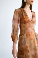 Vestido largo estampado