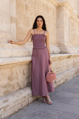 Vestido Lino Malva
