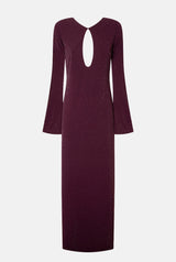 Vestido lurex punto granate