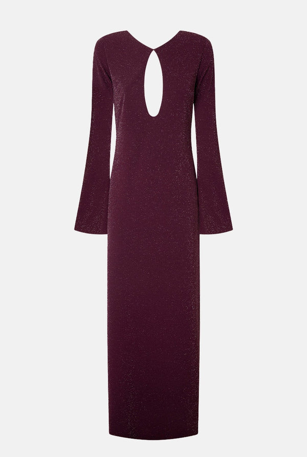 Vestido lurex punto granate