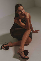 Vestido lurex punto rayas