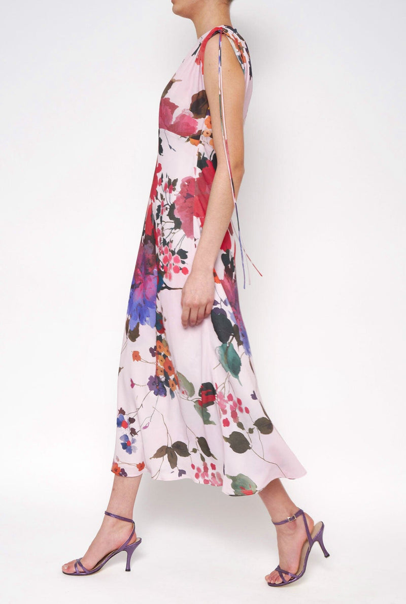 Vestido midi flores acuareladas PRE-ORDER