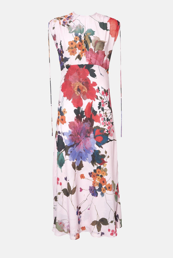 Vestido midi flores acuareladas PRE-ORDER