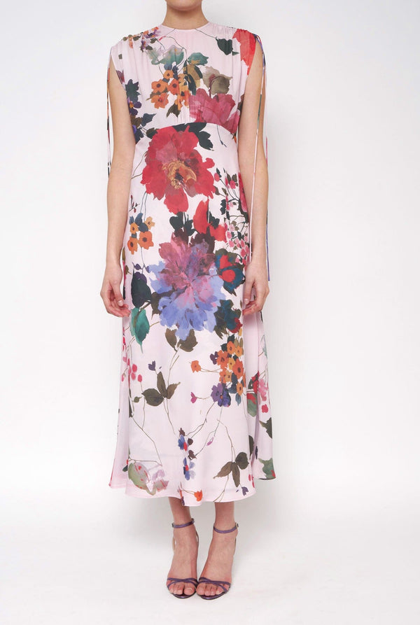 Vestido midi flores acuareladas PRE-ORDER